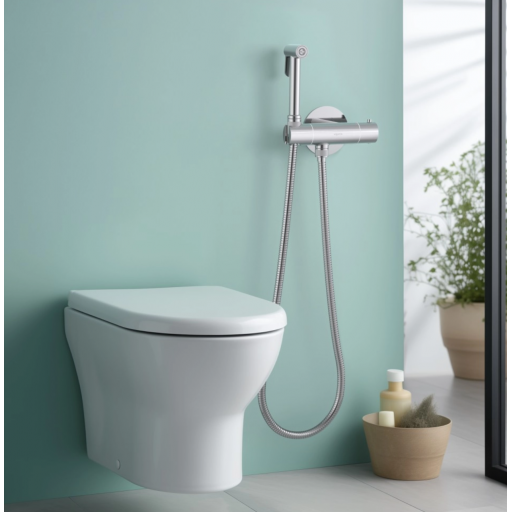 Смеситель с гигиеническим душем AQUATEK Оберон AQ1027CR встраиваемый хром